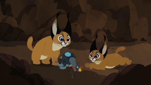 【动物兄弟】狞猫在地下洞穴发现了动物兄弟的机械珍珠鸡