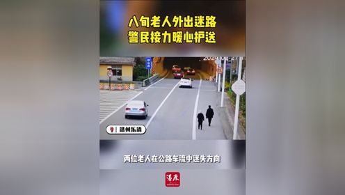 温州乐清交警接到报警称：隧道内有两位老人并排走在车道内非常危险，而且老人拒绝旁人帮忙……