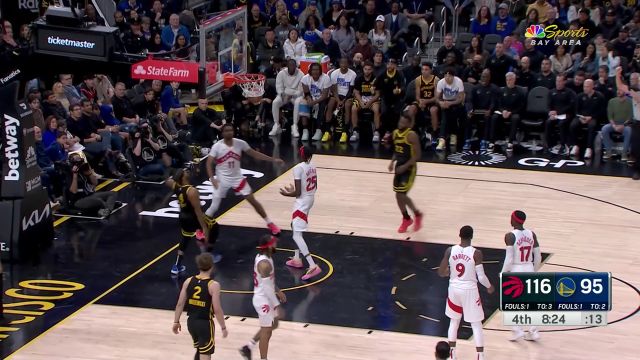 猛龙vs勇士五佳球 奎克利长传贯穿全场助西卡轰炸篮筐