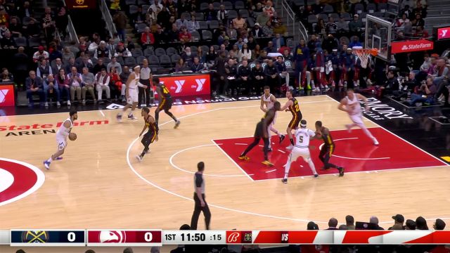 试试手感！约基奇转身打板勾手先下一城