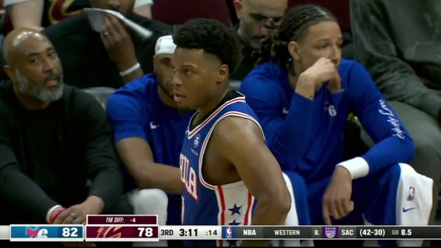 NBA常规赛：76人vs骑士第3节中文解说回放