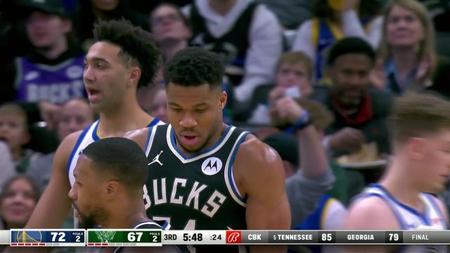 勇士118-129雄鹿 字母哥33分雄鹿末节发力主场击败勇士