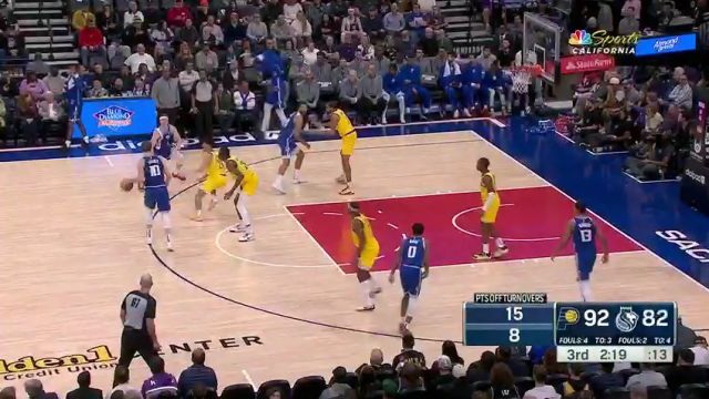 NBA常规赛：步行者vs国王第3节中文解说回放