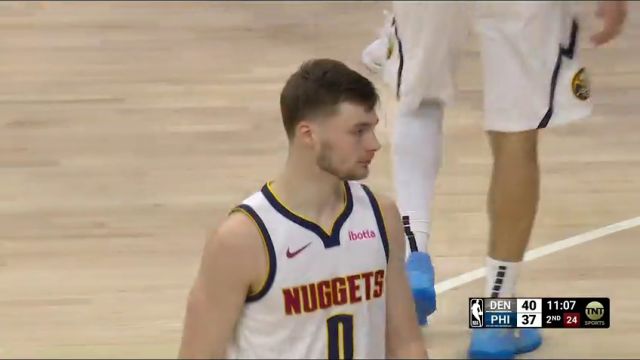 NBA常规赛：掘金vs76人第2节英文原声回放