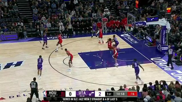 NBA常规赛：火箭vs爵士第1节中文解说回放