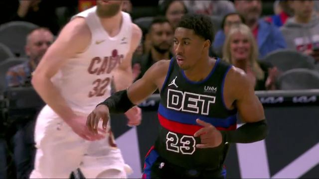 NBA常规赛：骑士vs活塞第1节英文原声回放