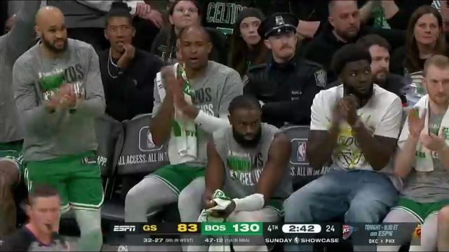 勇士vs凯尔特人第4节英文原声回放