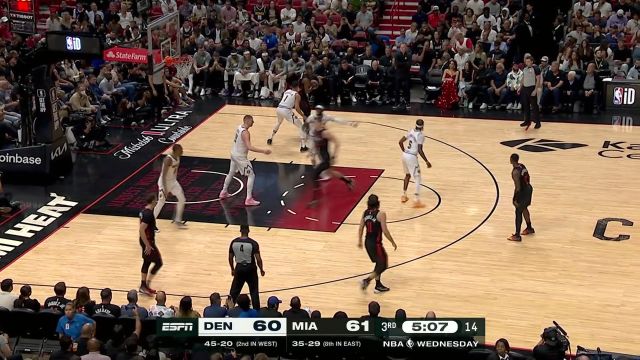 掘金vs热火五佳球 阿德巴约晃开防守飞身虐筐 沃特森大踏步起飞滑翔劈扣