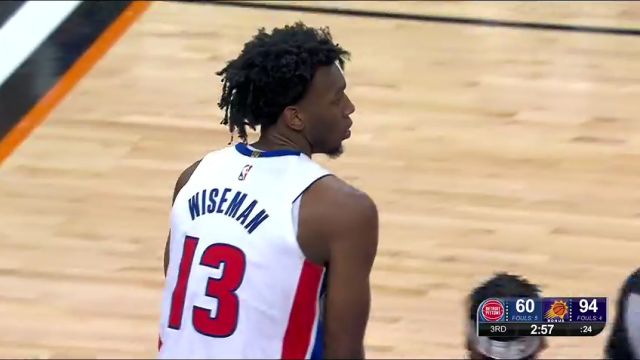 NBA常规赛：活塞vs太阳英文原声全场回放