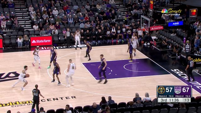 屡试不爽的战术 约基奇上线空接连线戈登轻松完成取分