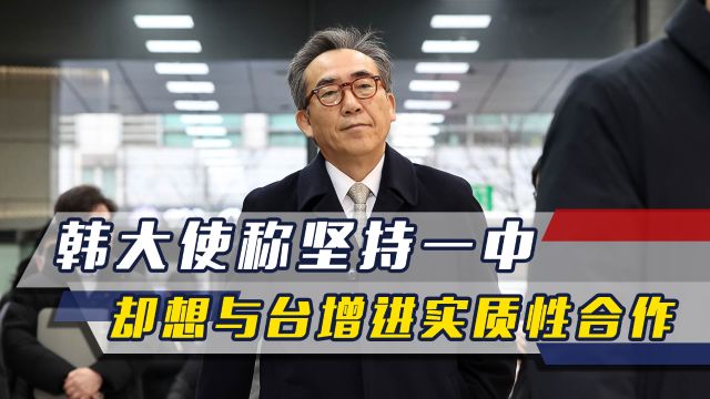 我外长电话打不通,韩大使称坚持一中,却放话与台增进实质性合作