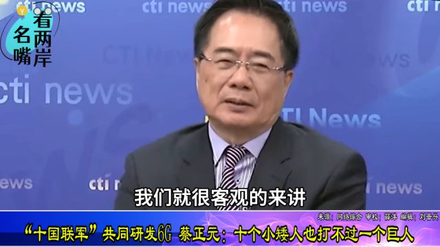 “十国联军”共同研发6G 蔡正元:十个小矮人也打不过一个巨人