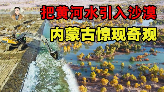 引黄入沙工程有多牛?斥资9亿将黄河水引入沙漠,内蒙古出现奇观