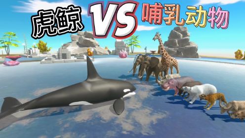 虎鲸VS哺乳动物，挨个单挑，动物起义战斗模拟器。