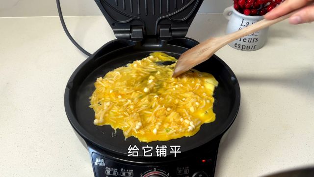 金针菇鸡蛋饼