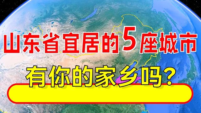 山东省宜居的5座城市,有你的家乡吗?