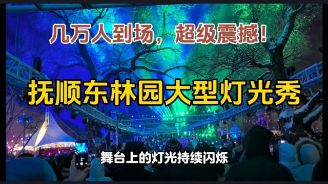 抚顺凤凰飞天了!东林园大型灯光秀活动吸引几万名市民到场,人潮拥挤超级震撼!抚顺多少年都没有这样热闹了!