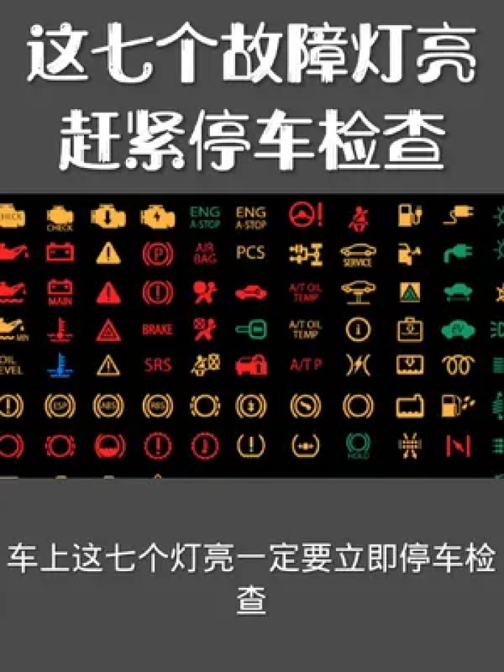 这几个故障灯亮了赶紧停车检查#汽车故障灯 #故障灯 #汽车陪练 #北京