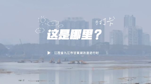 这是江西省九江市什么地方?这么大动作