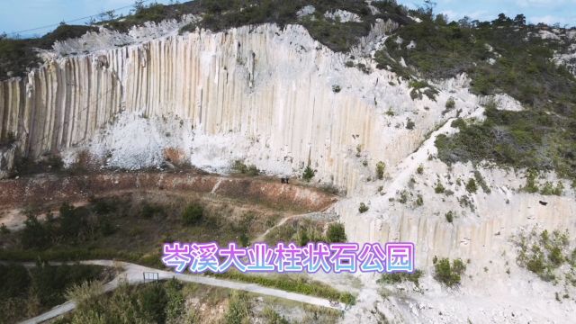 岑溪大业古万顶的柱状石,原来是九千万年前火山爆发形成的柱状节理