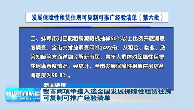 我市两项举措入选全国发展保障性租赁住房可复制可推广经验清单