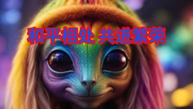 外星人与地球人的交流:惊讶、好奇、友好和治愈的情感,传达了和平、友谊和共同发展的理念.