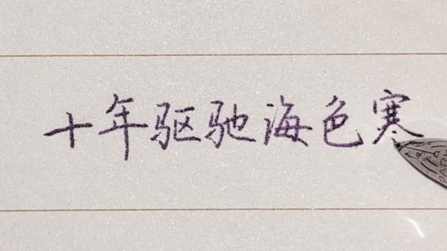 每日练字:十年驱驰海色寒