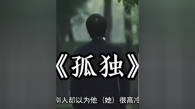 大型纪录片 《孤独》“或许孤独才是人生常态!”孤独 纪录片传奇