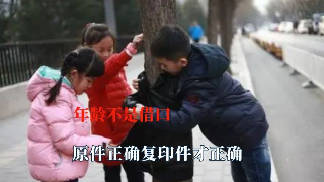 同样是孩子差距怎么这么大,年龄不是借口,原件正确复印件才正确