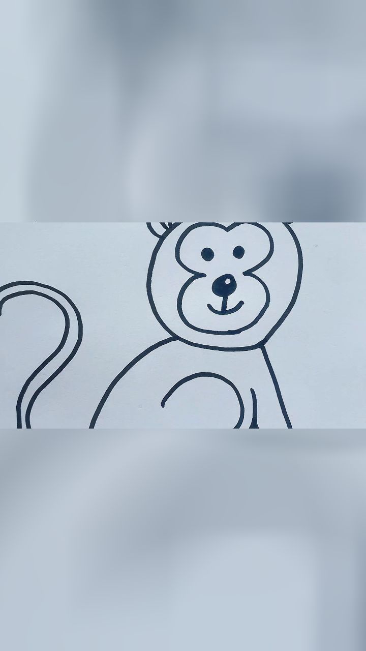 数字猴子怎么画图片