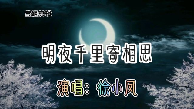 《明月千里寄相思》演唱徐小凤,经典老歌,满满的回忆,好听循环