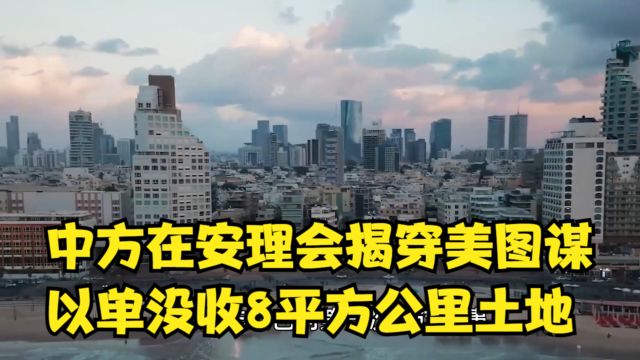 中方在安理会揭穿美图谋,以单方面宣布:“没收”8平方公里土地