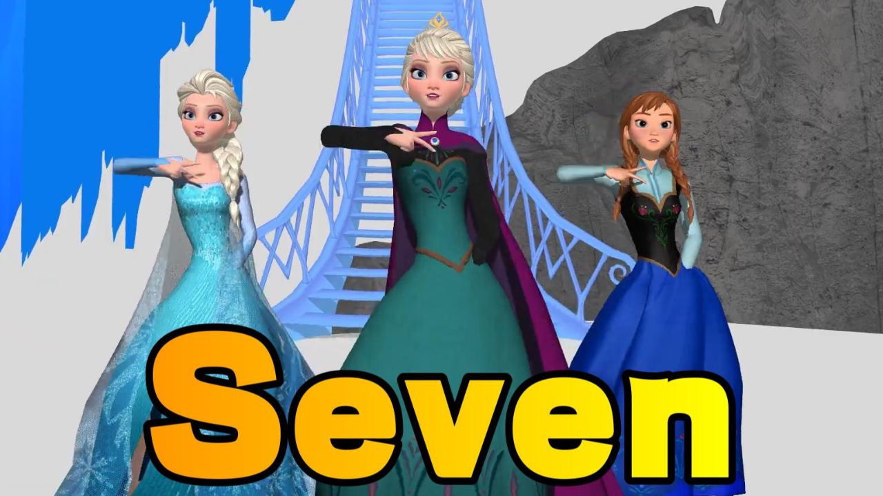 冰雪奇缘mmd:艾莎女王和安娜公主的《seven》