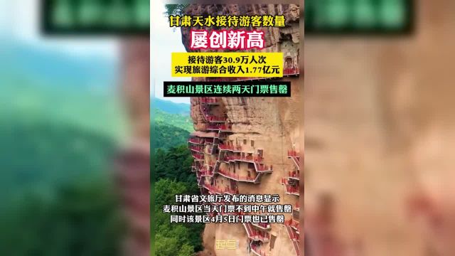 接待游客30.9万人次实现旅游综合收入1.77亿元麦积山景区连续两天门票售罄