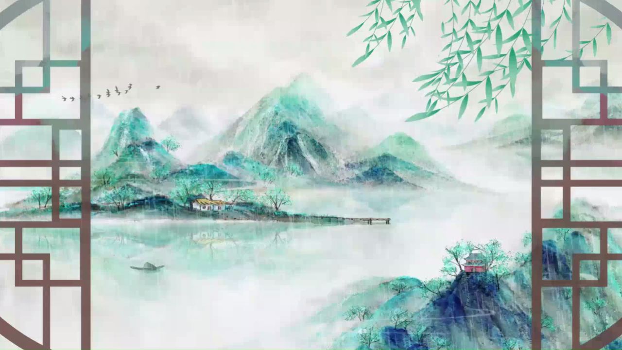 b808-醉春风戏蝶学生舞蹈演出表演节目动态led大屏幕背景视频高清素材