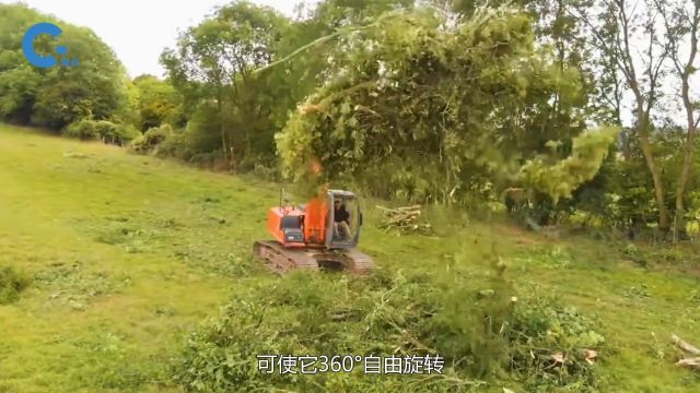 机械抓手如何清理池塘杂草?像吃意面一样把杂草卷在一起