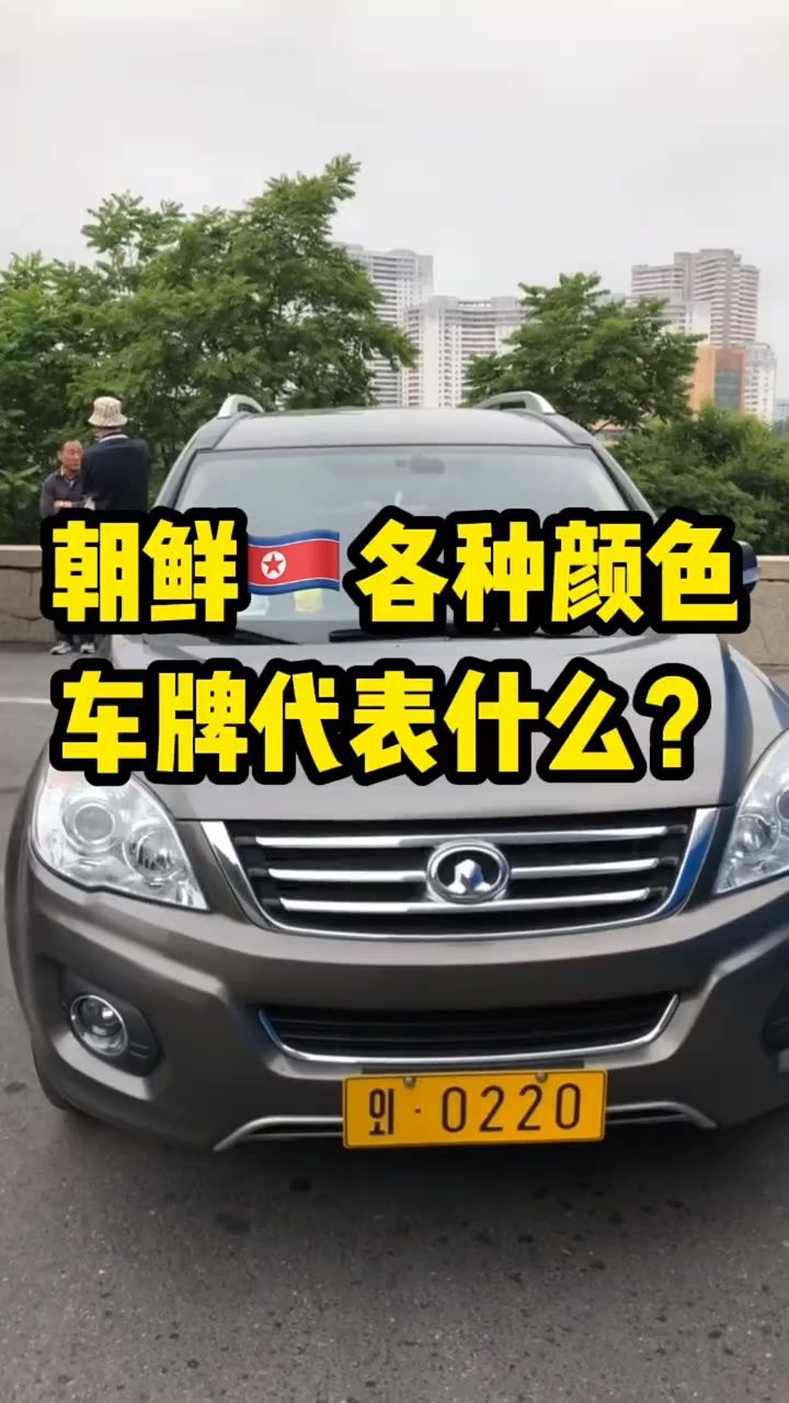 朝鲜各个颜色车牌代表什么?