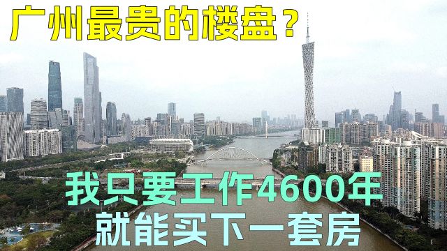 广州最贵的小区?我只需要工作4600年,就可以买下其中一套房!