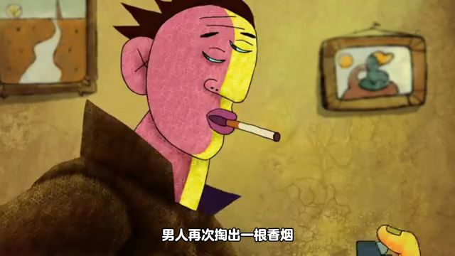 男人准备点烟,突然狂风袭来,顺势被吹进诡异酒吧