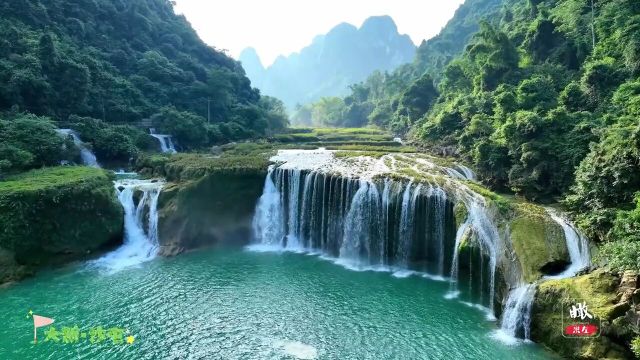 广西随处是风景!瞰崇左大新县沙屯叠瀑,沿边公路独特的乡村美景