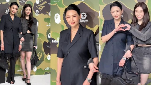 56岁邱淑贞和女儿沈月参加活动,颜值气质不减当年,母女俩似姐妹