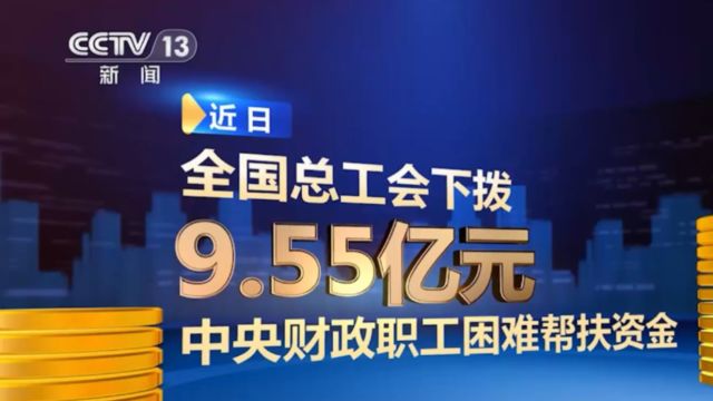 全国总工会:下拨9.55亿元中央财政职工困难帮扶资金