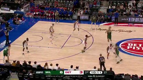《NBA全场集锦》【回放】雄鹿vs活塞第1节英文原声回放