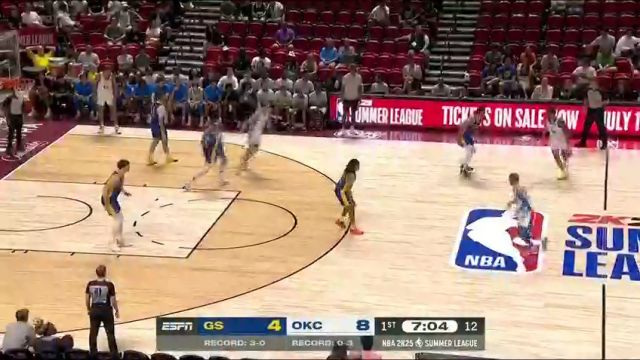 NBA夏季联赛：勇士vs雷霆英文原声全场回放