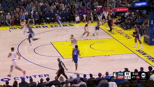 《金州勇士》NBA常规赛：76人vs勇士英文原声全场回放