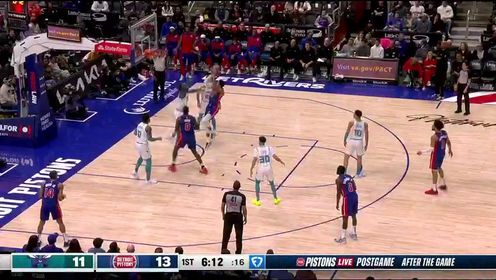 《NBA全场集锦》NBA常规赛：黄蜂vs活塞英文原声全场回放