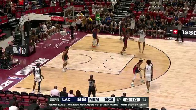 NBA夏季联赛：快船vs灰熊第4节英文原声回放