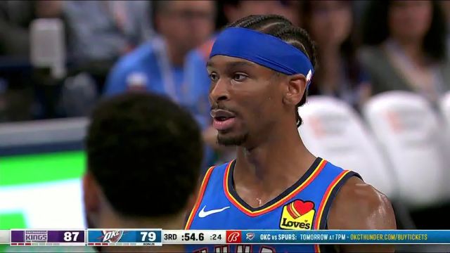 NBA常规赛：国王vs雷霆第3节英文原声回放