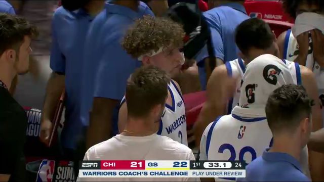 NBA夏季联赛：公牛vs勇士第1节英文原声回放