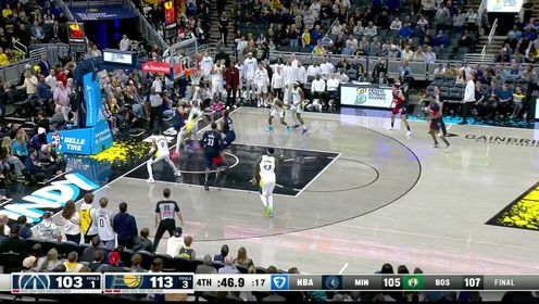 《NBA全场集锦》这球是怎么扣进去的？马图林空中躲闪拉杆暴扣技惊四座